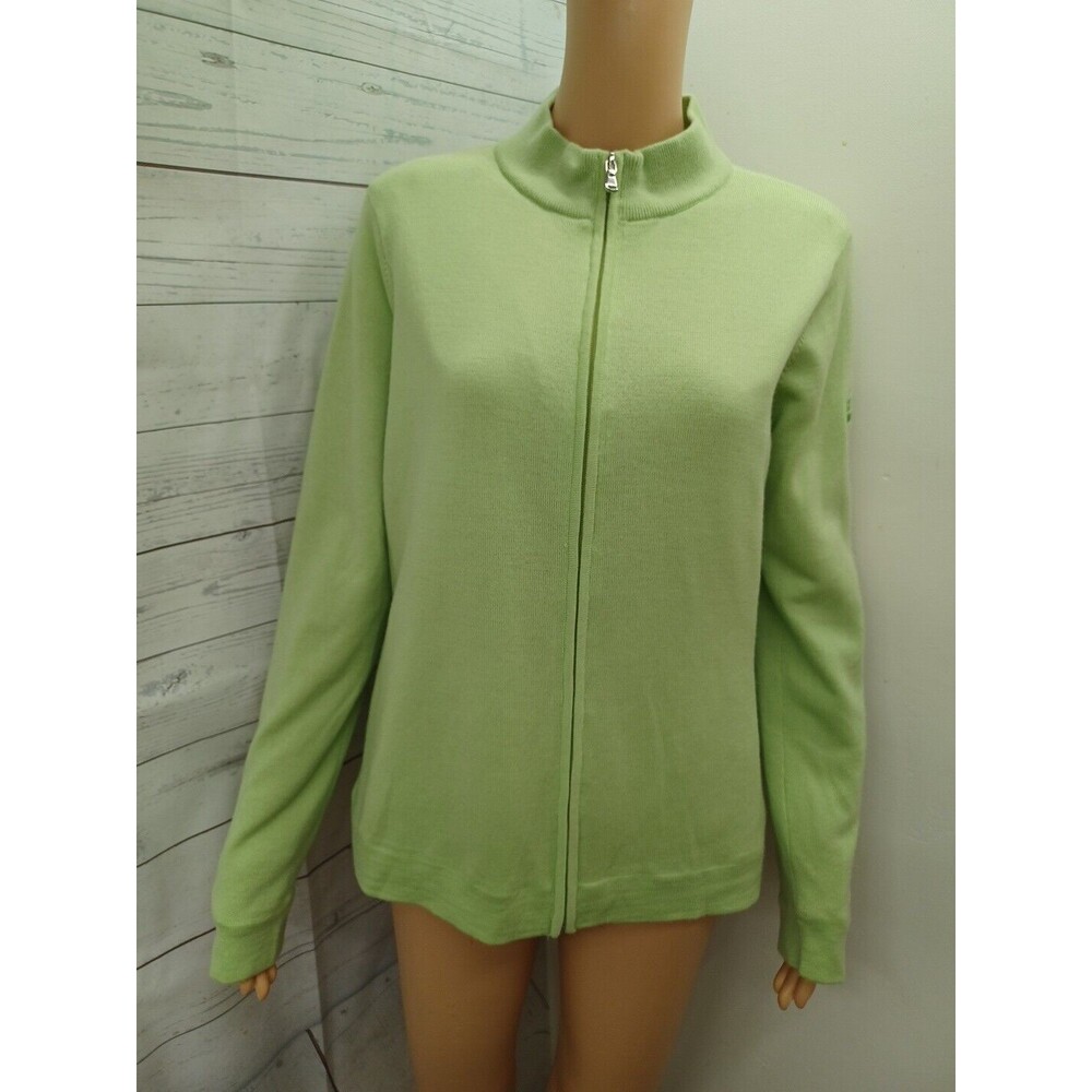 Fairway & Greene Italian Merino Wool Full Zip Sweater Scottish Rite Hospital L